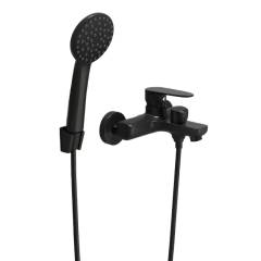 Смеситель для ванны с душем Aringa Рейн AR02006BL черный, хром