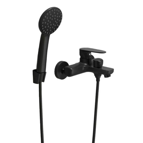 Смеситель для ванны с душем Aringa Рейн AR02006BL черный, хром
