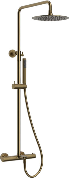 Душевая стойка Raiber Graceful RPG-007 с термостатом, матовое золото