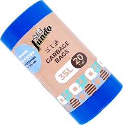 Мешки для мусора JUNDO Black Cube синий, 35 литров, 20 шт