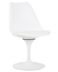 Стул обеденный DOBRIN TULIP, LMZL-PP635E, цвет сиденья белый (W-02), цвет основания белый