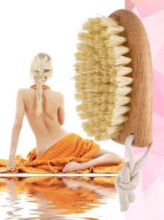 Щетка для сухого массажа 100Х54Х16 79 пучков бук воск Тампико ЧТ/202