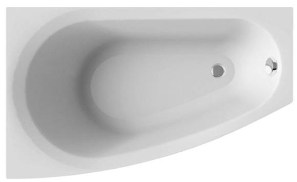 Акриловая ванна ALBA SPA Baline 150x90 см, угловая, левая, пристенная, белая, асимметричная, на ножках