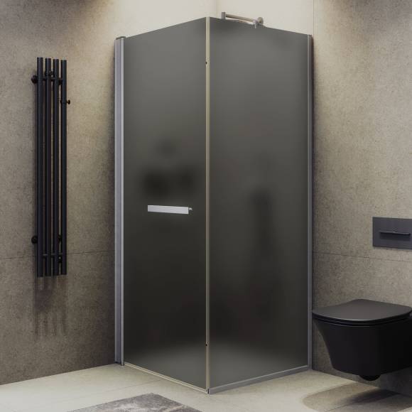 Душевой уголок Maybahglass MGY-1322-5, 90х90 см, профиль матовый хром, стекло графит матовый