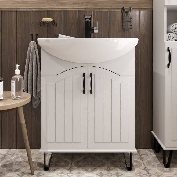 Тумба с раковиной DIWO Сочи 65 белая