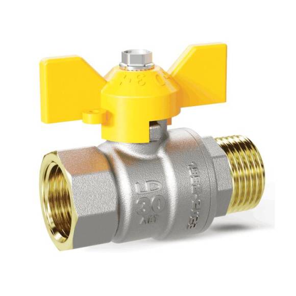Шаровой кран LD Pride 47.20.В-Н.Б газ, 3/4" ВРx3/4" НР