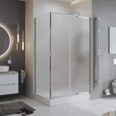 Душевой уголок BelBagno Uno 195 AH 1 120/90 P Cr профиль хром, стекло punto Душевой уголок BelBagno Uno 195 AH 1 120/90 P Cr профиль хром, стекло punto