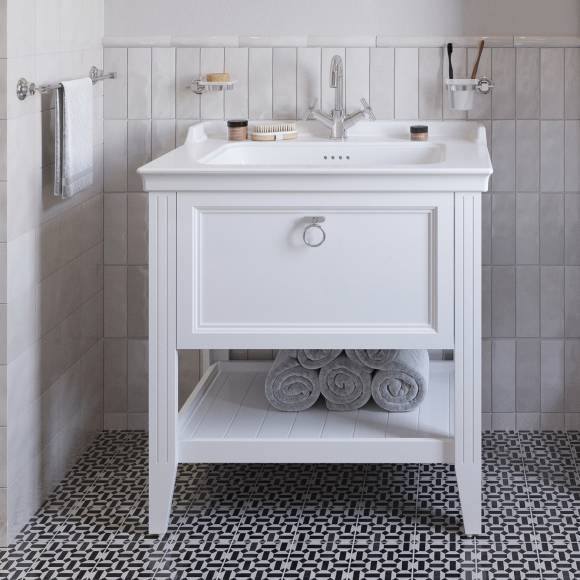 Тумба с раковиной VitrA Valarte 80, матовая белая