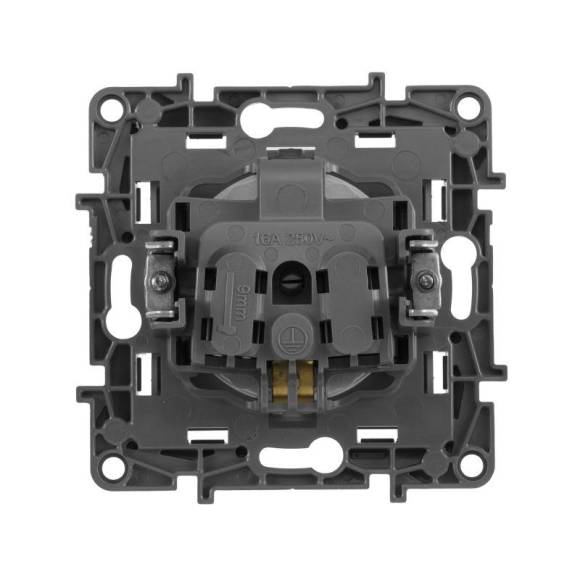 Розетка 1-м СП Etika 16А IP20 250В 2P+E с заземл. немецк. стандарт винтов. клеммы механизм алюм. Leg 672421 Розетка 1-м СП Etika 16А IP20 250В 2P+E с заземл. немецк. стандарт винтов. клеммы механизм алюм. Leg 672421