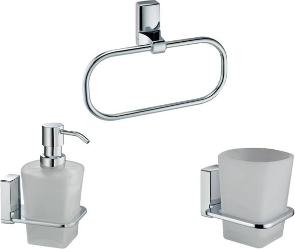 Набор Дозатор Wasserkraft Leine K-5099 + Стакан K-5028 + Полотенцедержатель K-5060