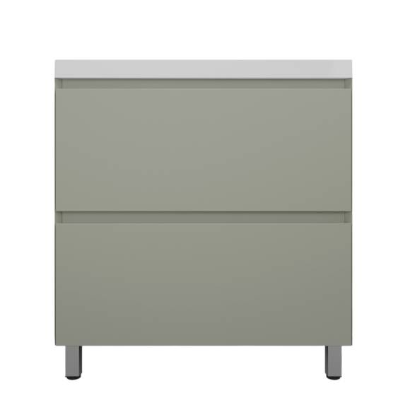 Тумба с раковиной Style Line Манхэттен 80 напольная, олива, раковина Andrea Classic 80