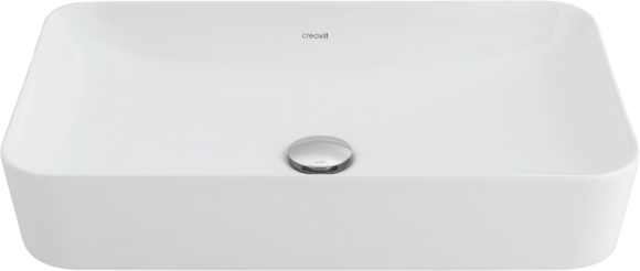 Накладная раковина Creavit Ultra UL060-00MB00E-0000 жемчужно-белая