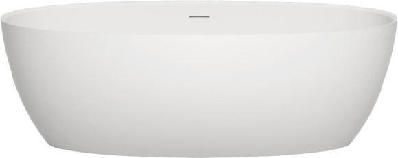 Ванна из искусственного камня Salini Alda S-Sense 160x70 см, отдельностоящая, белая, овальная, со сливом-переливом, с донным клапаном
