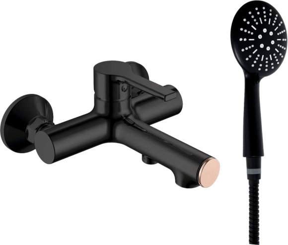 Смеситель для ванны с душем Haiba HB60652-7 черный
