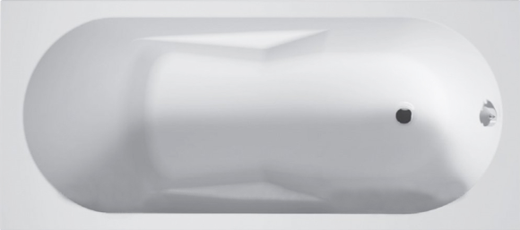 Акриловая ванна Riho Bathtubs Lazy 170x75 см, левая, пристенная, eurowhite, с каркасом