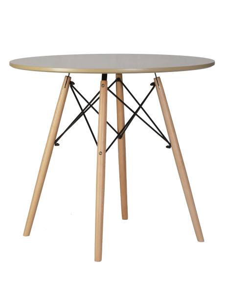 Стол обеденный DOBRIN DSW CHELSEA 80, LMZL-TD-108, ножки светлый бук, столешница бежевая