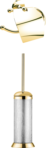 Набор Ершик Defne banyo Amanty gold + Держатель gold