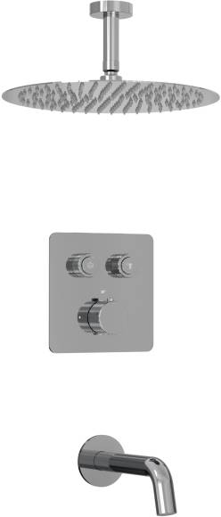 Душевой комплект Milleau Tissage TERMO 2SBIT/324.2-CR С ВНУТРЕННЕЙ ЧАСТЬЮ, хром