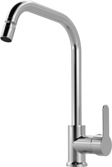 Комплект Мойка Schock Waterfall 60D (D-150) Cristadur серебристый камень + Смеситель MEGA City MG- ZRV104 хром