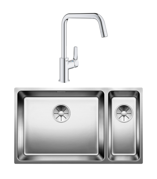 Комплект Мойка Blanco Andano U 74x44, сталь, нержавеющая сталь + Смеситель Grohe Eurosmart 30567000 глянцевый хром Комплект Мойка Blanco Andano U 74x44, сталь, нержавеющая сталь + Смеситель Grohe Eurosmart 30567000 глянцевый хром