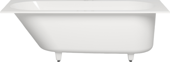 Ванна из искусственного камня Salini Ornella S-Sense 170x70 см, встраиваемая, матовая белая, на ножках