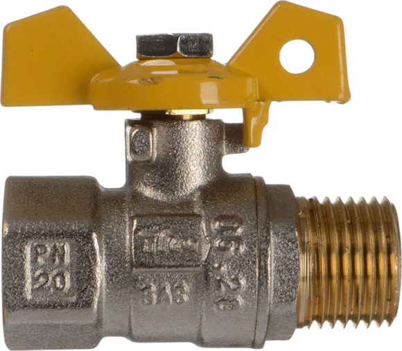 Шаровой кран TeRma GAS 30563 1/2", вн-нар, газ, ручка бабочка