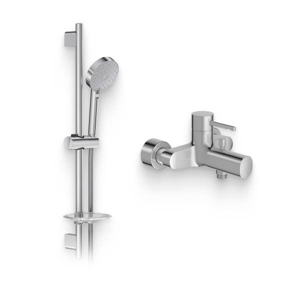 Душевой комплект Смеситель Jacob Delafon Cuff E45532-CP + Гарнитур Awaken E99898RU-CP