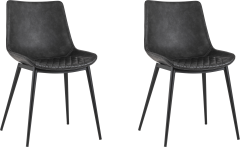Комплект стульев Stool Group Texas экокожа серая, 2 шт. Комплект стульев Stool Group Texas экокожа серая, 2 шт.