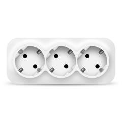 Розетка 3-м ОП 16А IP20 с заземл. бел. IONICH 1420 Розетка 3-м ОП 16А IP20 с заземл. бел. IONICH 1420