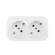 Розетка 2-м ОП Quteo 16А IP20 250В 2х2P+E с заземл. без защ. шторок бел. Leg 782233