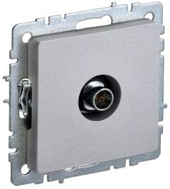 Розетка телевизионная оконечная TV СП Brite РТВ11-0-БрА алюм. IEK BR-A10-O-K47 Розетка телевизионная оконечная TV СП Brite РТВ11-0-БрА алюм. IEK BR-A10-O-K47