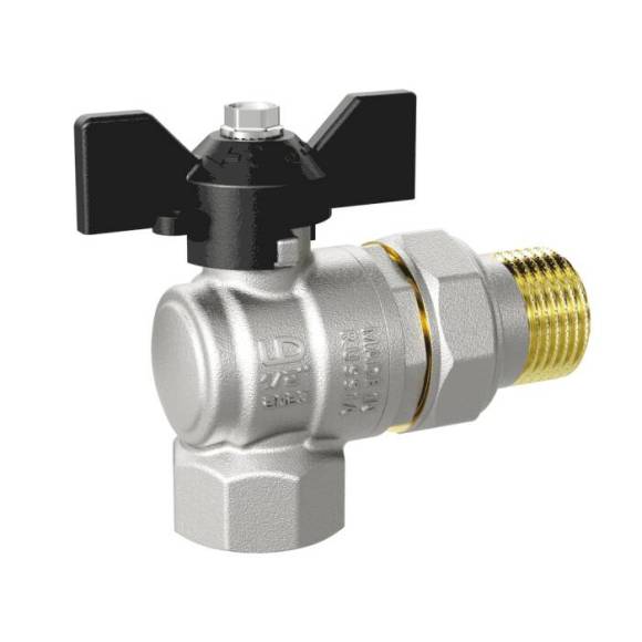 Шаровой кран LD Pride 47.206.15, 1/2" ВРx1/2" НР, угловой