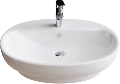 Накладная раковина DIWO Самара 0116 , накладная чаша на столешницу, фаянсовая, 60 см, овальная, белая