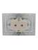 Розетка 2-м СП Mira 16А IP20 с заземл. со вставкой керамика сер. метал. LEZARD 701-1010-127