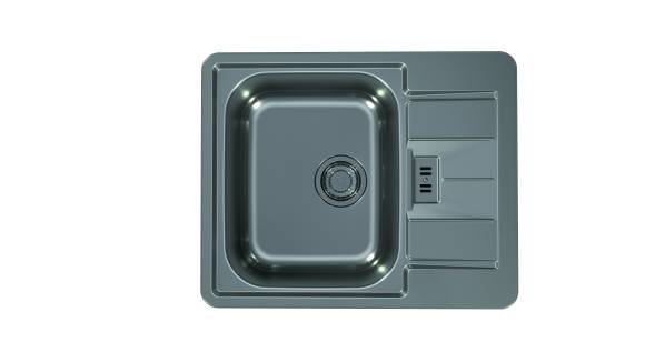 Мойка LINE MONARCH 60 ANTHRACITE 615X5001X  в компл. с выпуском без сифона, ,