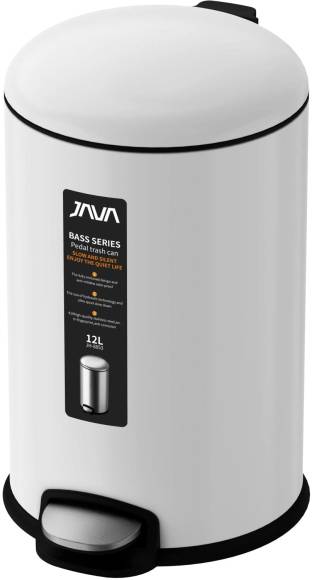 Мусорное ведро Java S-885-12W 12 л, белое