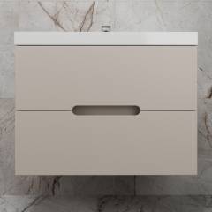 Тумба с раковиной Style Line Матис 80 подвесная, крем