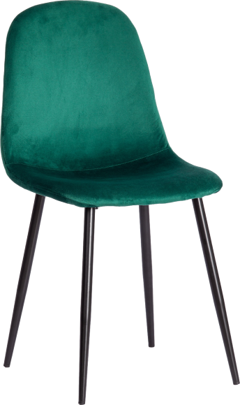 Комплект стульев TetChair Модерн Breeze вельвет light dark green, ножки черные, 4 шт