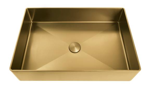 Накладная раковина AltroBagno Solido 001021 OrSp, матовое золото