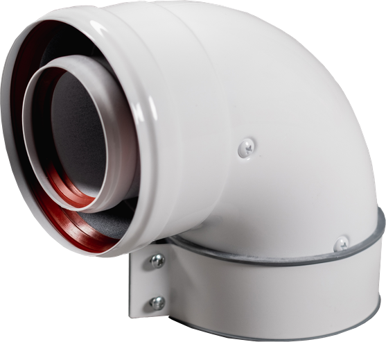 Отвод Baxi MT71410142 начальный коаксиальный, 90°