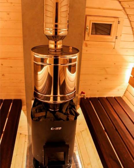 Дровяная банная печь Aurora 160А TRIO Long Grill`D Дровяная банная печь Aurora 160А TRIO Long Grill`D