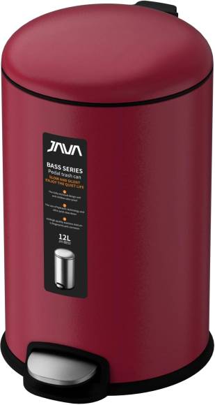 Мусорное ведро Java S-885-12R 12 л, малиновое