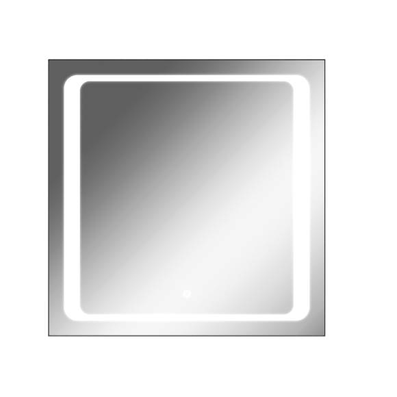 Зеркало Sansa Galaxy 70 black alum с подсветкой
