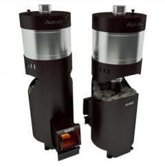 Дровяная банная печь Aurora 160А TRIO Short Grill`D