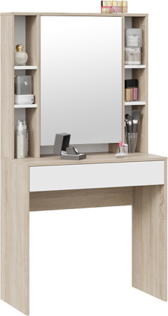 Туалетный столик ТриЯ Салли 80х40 дуб сонома, белый ясень
