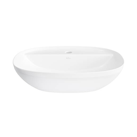 Накладная раковина для ванной комнаты Wellsee Cute Twin R 318402000: овальная раковина, ширина умывальника 50 см, цвет глянцевый белый