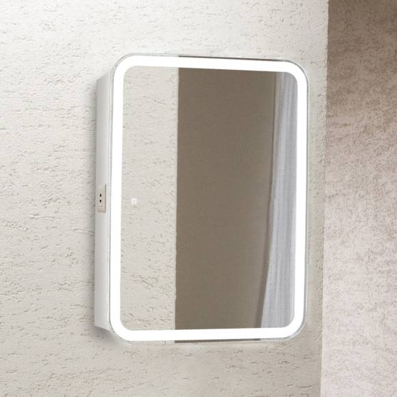 Зеркало-шкаф Silver Mirrors Фиджи Flip 50x75 с подсветкой, белое