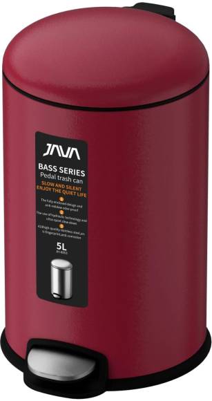 Мусорное ведро Java S-885-5R 5 л, малиновое