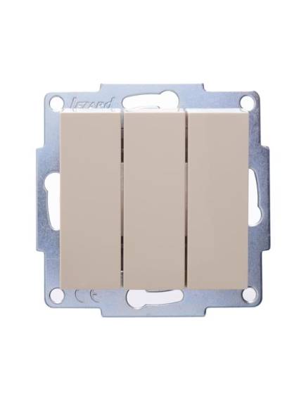 Выключатель 3-кл. СП Vesna механизм крем. LEZARD 742-0388-109 Выключатель 3-кл. СП Vesna механизм крем. LEZARD 742-0388-109