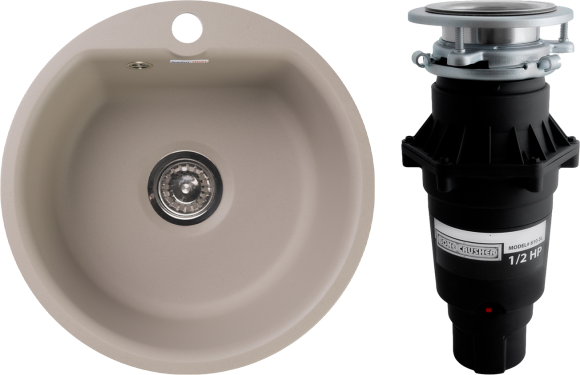 Комплект Мойка GranFest Smart SM 435 песочный + Измельчитель Bone Crusher BC 810-SL Slim Line Комплект Мойка GranFest Smart SM 435 песочный + Измельчитель Bone Crusher BC 810-SL Slim Line